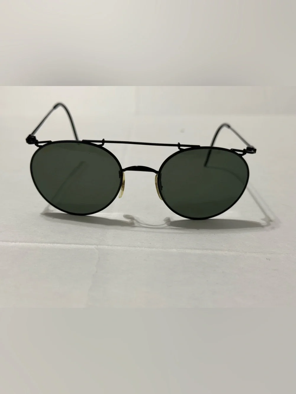 Vintage B&L Ray-Ban Classic Metals Small Round Metal Black G-15 Sunglasses